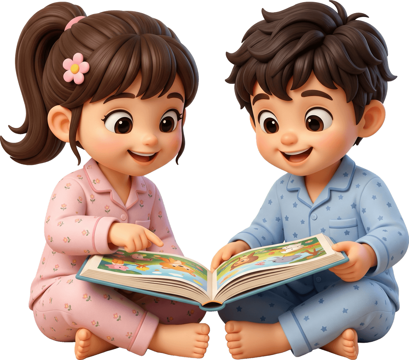 Xíu và Xôi cùng đọc sách tranh